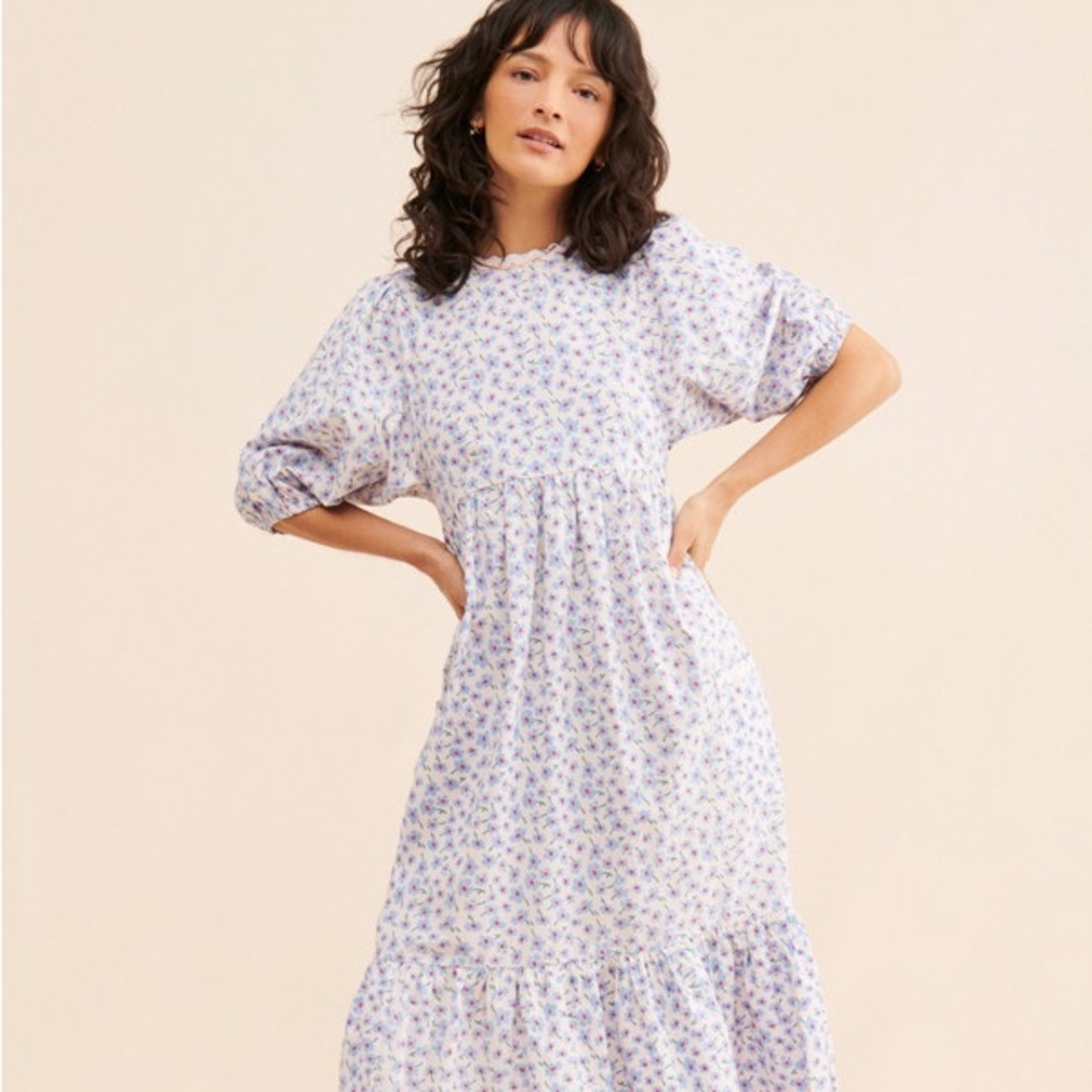 Damson madder Greta Ditsy dress